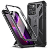 Case IPhone 13 Pro Max 6.7 Gris Metálico Funda 360 con Mica con Soporte Inclinable