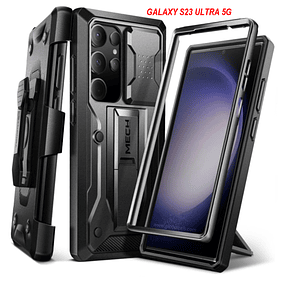 Case Galaxy S23 Ultra con cubierta deslizante para cámara 360 con Marco Grado Militar con clip Gancho y soporte