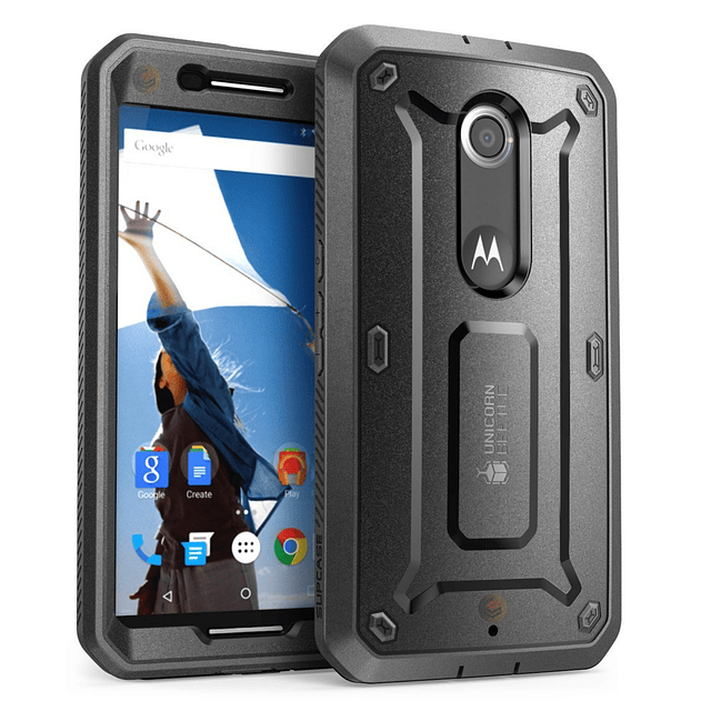 Case Motorola Nexus 6 / Moto E6 Plus Supcase Cubierta total c/ Clip Gancho Antishock