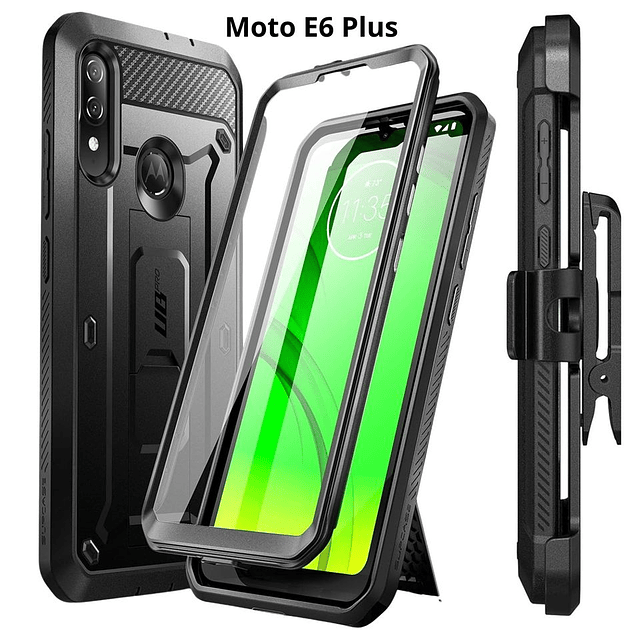 Case Motorola Nexus 6 / Moto E6 Plus Supcase Cubierta total c/ Clip Gancho Antishock