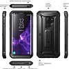 Case Galaxy S9 Plus Funda S9+ Supcase 360 c/ Mica Incorporada c/ Clip para llevar en correa / Negro