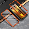Case IPhone 13 Pro Max 6.7 Naranja Metálico protector 360 c/ Mica c/ Apoyo para Inclinar