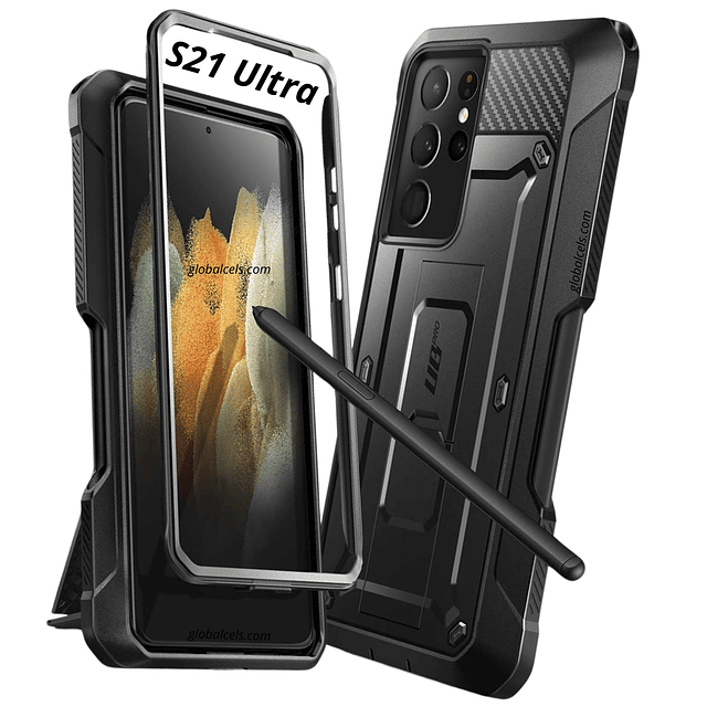 Case Supcase Galaxy S21 Ultra 5G con Ranura S-Pen gran protector 360 de caídas