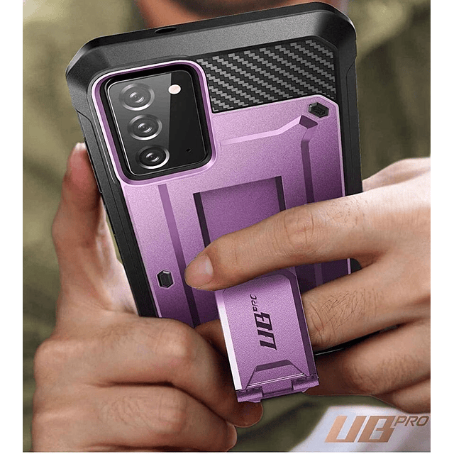 Supcase Galaxy Note 20 Ultra Funda 360 c/ Soporte Inclinable c/ Mica Gel c/ Gancho color Violeta