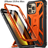 Case IPhone 13 Pro Max en 2 Colores Metalizados c/ Doble Marco c/ Mica c/ Parante 360