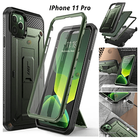 Case IPhone 11 Pro 5.8" Supcase de Alta Gama Calidad premium 360 en Verde y Rojo Metálizados