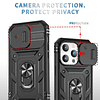 Case IPhone 15 Pro Max 360° Rosado con Celeste c/ Marco c/ Cubre Cámara con Soporte / no supcase