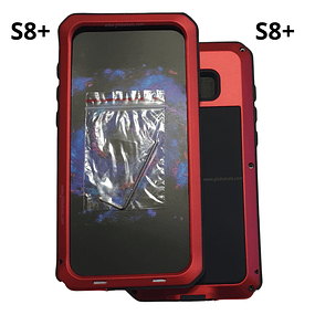 Case Galaxy S8 Plus S8+ Metálico 360 C/ Tornillos Rojo Vino Antishock