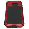 Case Funda Galaxy S7 Edge Metal 360 Pernos Metálico 3 Partes en Rojo Metalizado
