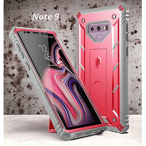 Case Galaxy Note 9 Carcasa 360° Rosado c/ Soporte Inclinable c/ Mica Poetic USA