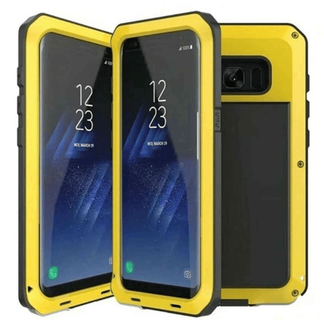 Case Galaxy Note 8 S8 Plus S7 Edge Metálicos de Aleación c/ Tornillos c/ Jebe grueso 360°