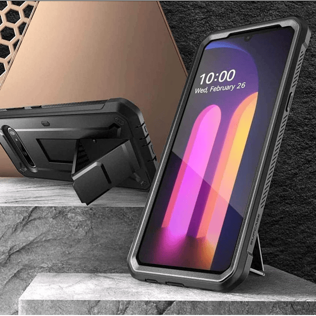 Case LG V60 Thinq Supcase Armadura con Mica Incorporada c/ Clip Gancho AntiShock 360°