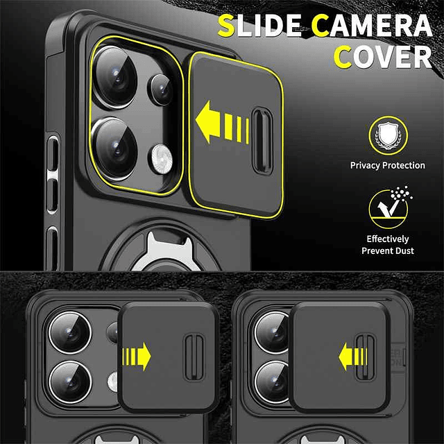 Case Xiaomi X6 Pro Redmi Note 13 Pro / 13 Pro Plus 14T / 14T Pro 5g Tapa Cámara c/ Parante