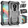 Case con Gancho Moto G7 Power G8 X Plus Play One Macro G6 G5 E5 Plus X2 AntiShock 360°
