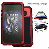 Case de Metal AntiShock 360° Galaxy S8 Plus S7 Edge Note 8 de 3 Piezas Rojo Negro