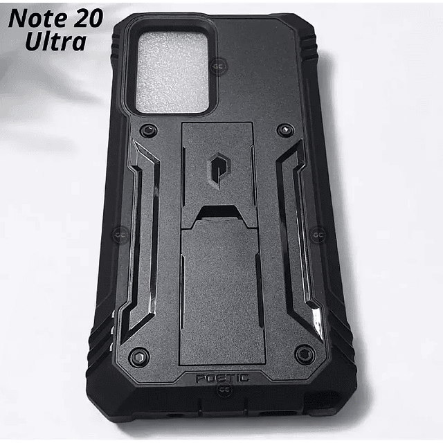 Carcasa 360° con Marco Frontal Galaxy Note 20 Ultra POETIC USA c/ Soporte Integrado en Negro