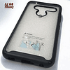 Case 360° LG G8 ThinQ con Marco Frontal Negro + Tapa Transparente Antishock 