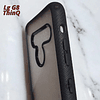 Case 360° LG G8 ThinQ con Marco Frontal Negro + Tapa Transparente Antishock 