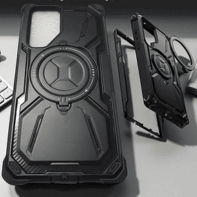 Case Antishock 360° Samsung S22 Ultra con Soporte Metálico y MagSafe con Marco Frontal
