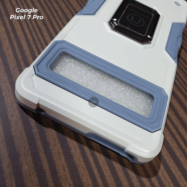 Case Google Pixel 7 Pro Antishock Bicolor | Soporte Metálico y para Imán de Auto 
