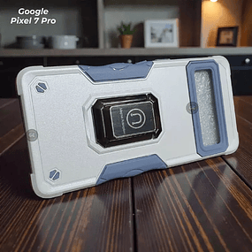 Case Google Pixel 7 Pro Antishock Bicolor | Soporte Metálico y para Imán de Auto 
