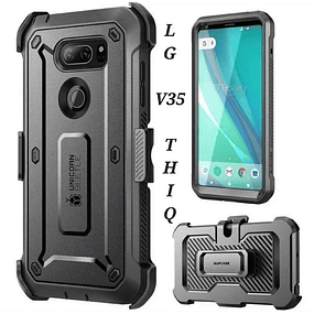 Case LG V35 ThinQ V30 Supcase Funda con Clip Correa de Cubierta Total - Negro