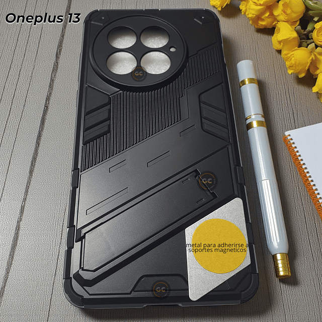 Case OnePlus 13 Antigolpes con Cubierta de Cámara con Soporte inclinable