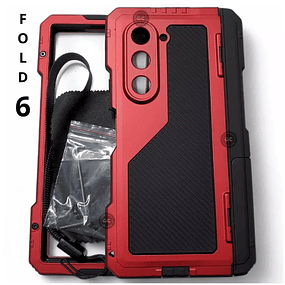 Case Z Fold 6 Armadura Metálica 360° con Porta S-Pen y Soporte Inclinable