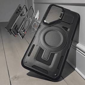 Case MagSafe Samsung S24 Plus / S25 Plus | Tapa Cámara Metálica y Soporte Inclinable 