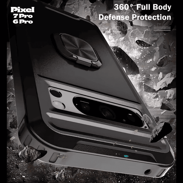 Case Fundas Google Pixel 7 Pro / 6 Pro – 3 Partes Antishock 360° con Soporte Inclinable