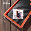 Case Militar 360° Galaxy S22 Ultra | Blindaje 3 Capas y Soporte / Trasparente - Naranja