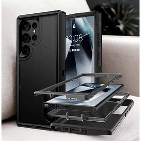 Case 360° Galaxy S22 Ultra S23 Ultra S24 Ultra A54 AntiShock c/ Marco c/ Apoyo Inclinable