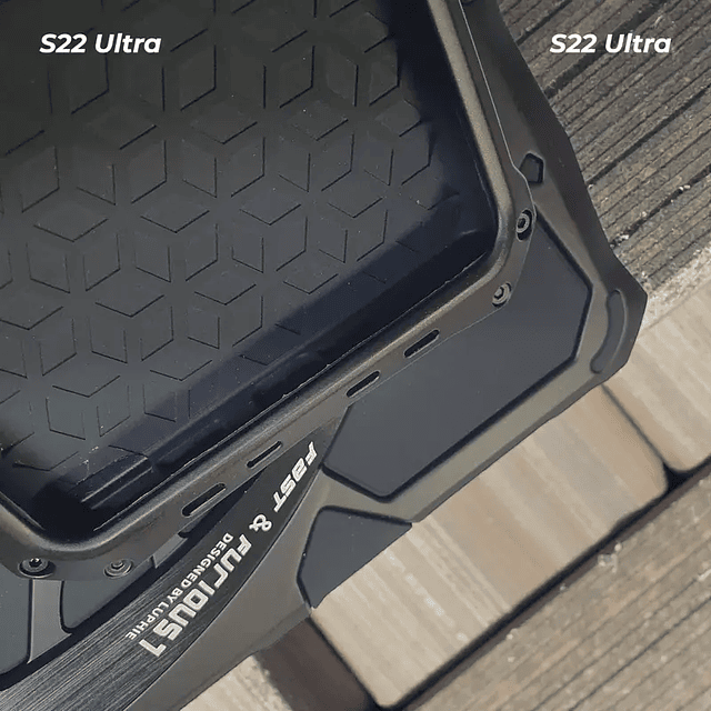 Case Armor Galaxy S22 Ultra: Estructura de Metal Atornillada 360° y con Sellado de Puertos