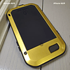 Protector Love Mei iPhone 6S / 6 - Metálico con Pernos - Amarillo/Negro
