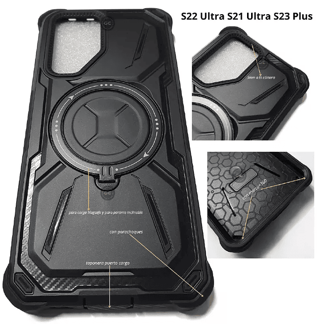 Case MagSafe 360 Antishock - Galaxy S23 Plus / S22 y S21 Ultra