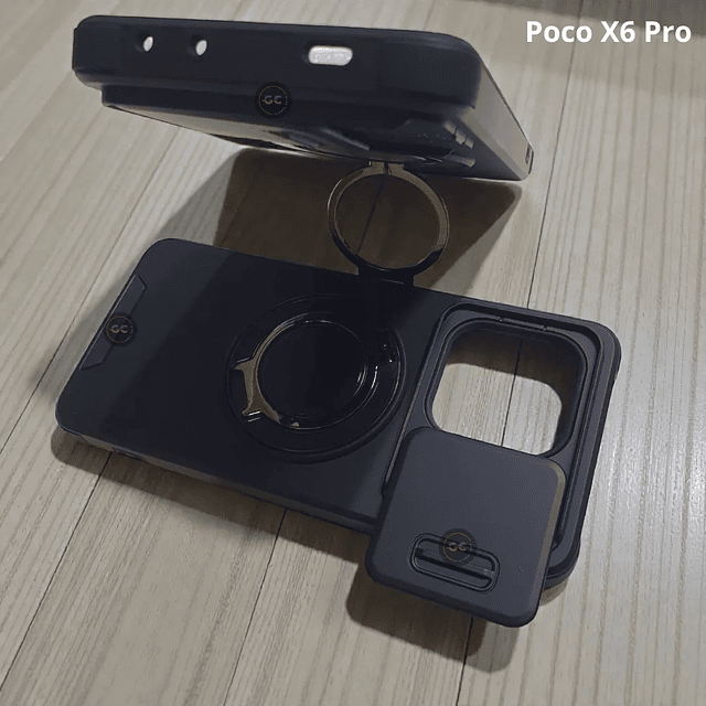 Case Poco X6 Pro 5G - Protección Cámara y Soporte 360 Metálico