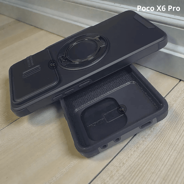 Case Poco X6 Pro 5G - Protección Cámara y Soporte 360 Metálico