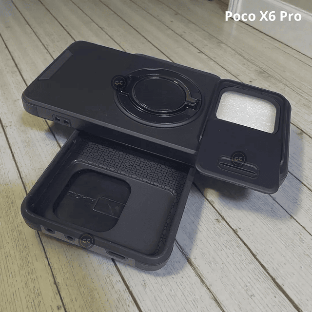 Case Poco X6 Pro 5G - Protección Cámara y Soporte 360 Metálico