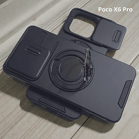 Case Poco X6 Pro 5G - Protección Cámara y Soporte 360 Metálico