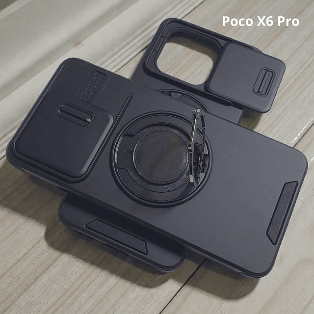 Case Poco X6 Pro 5G - Protección Cámara y Soporte 360 Metálico