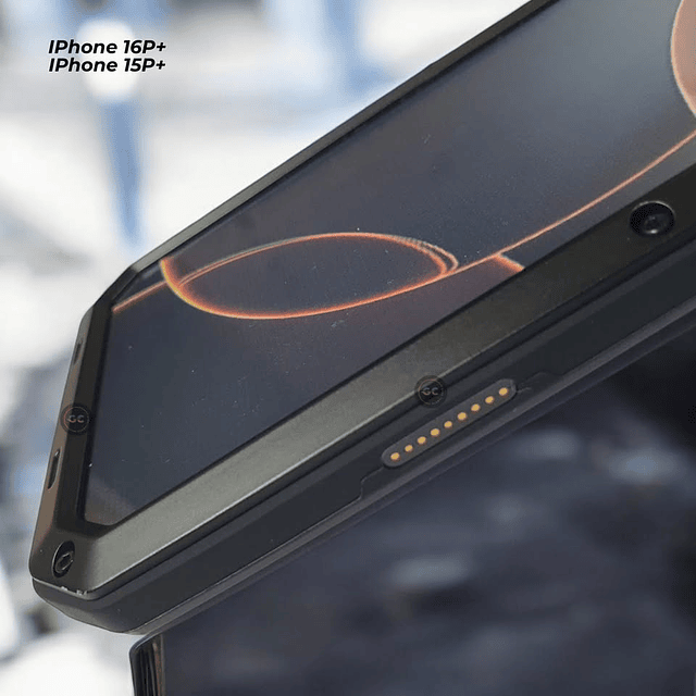  Case iPhone 16 y 15 Pro Max Chasis Blindado - Full Black Edition 360