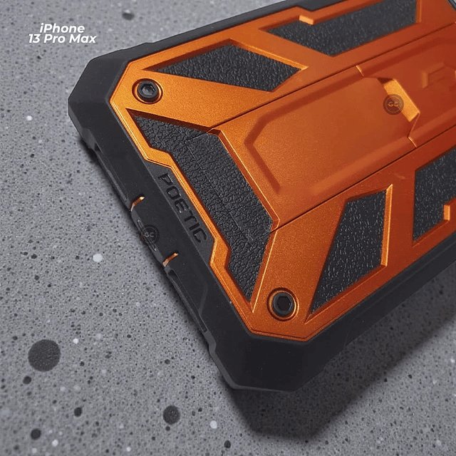 Case Poetic Spartan iPhone 13 Pro Max Militar 360° con Mica y Soporte