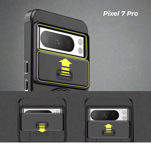 Case Google Pixel 7 Pro Antishock con Tapa de Cámara y Soporte Metálico