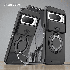 Case Google Pixel 7 Pro Antishock con Tapa de Cámara y Soporte Metálico