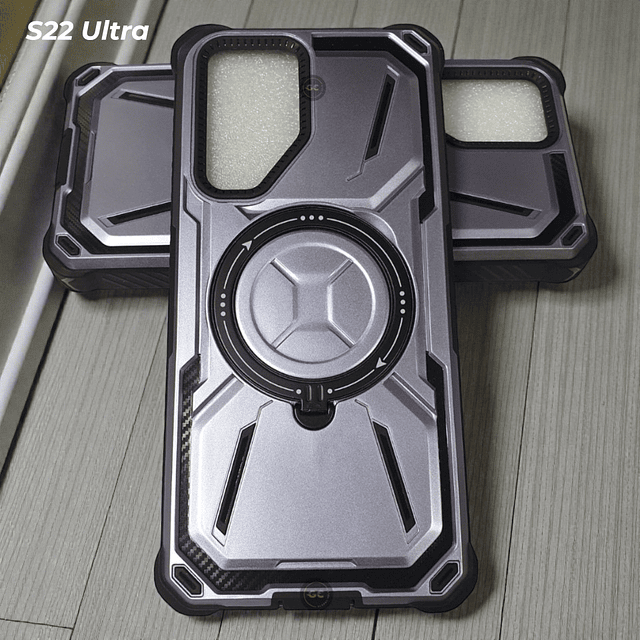 Case MagSafe Galaxy S22 Ultra de Protección 360° Metalizado con Soporte