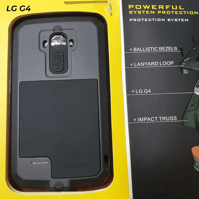 Case Love Mei LG G4 - Armadura de Aluminio y Silicona Empernada
