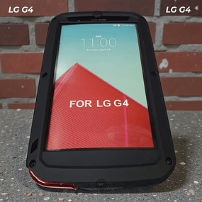 Case Love Mei LG G4 - Armadura de Aluminio y Silicona Empernada