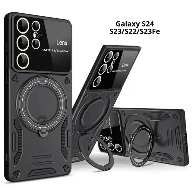 Case MagSafe con Soporte 360 y Protector de Cámara - Galaxy S24 / S23 / S22 / S23 FE