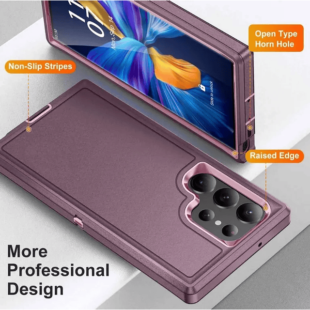 Case 360 Galaxy S22 Ultra - Blindaje Industrial Violeta / Rosado