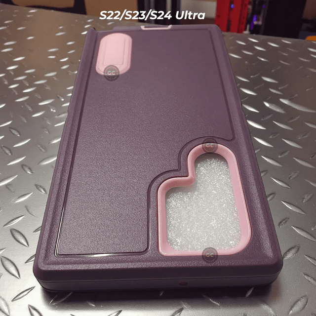 Case 360 Galaxy S22 Ultra - Blindaje Industrial Violeta / Rosado